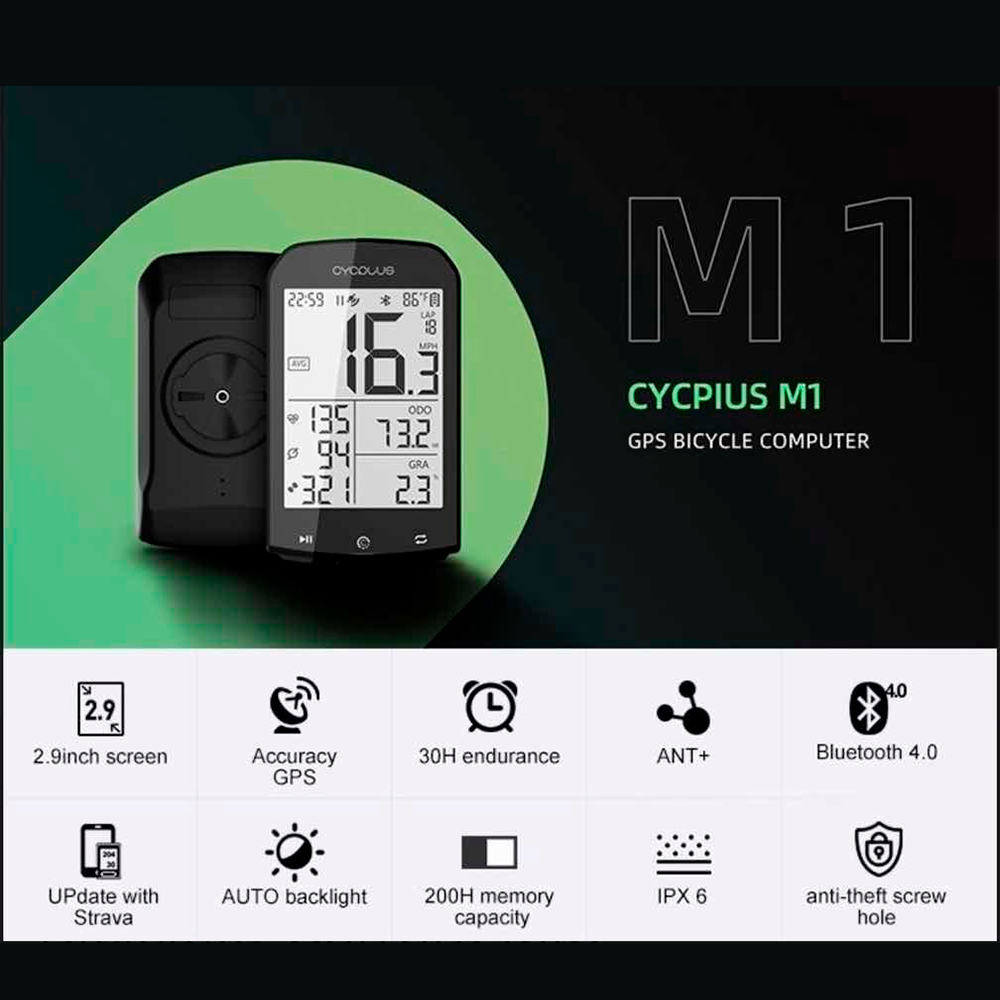 Ciclocomputador Cycplus M1